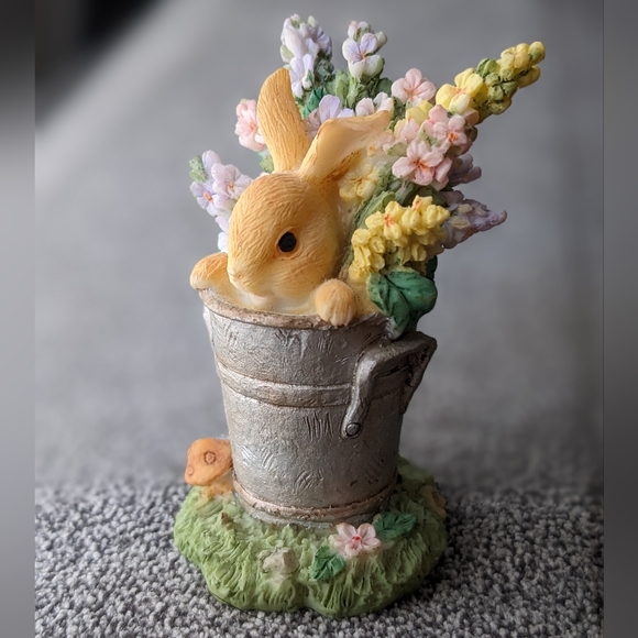 Bunny in Flowers Figurine - Picture 3 of 5
